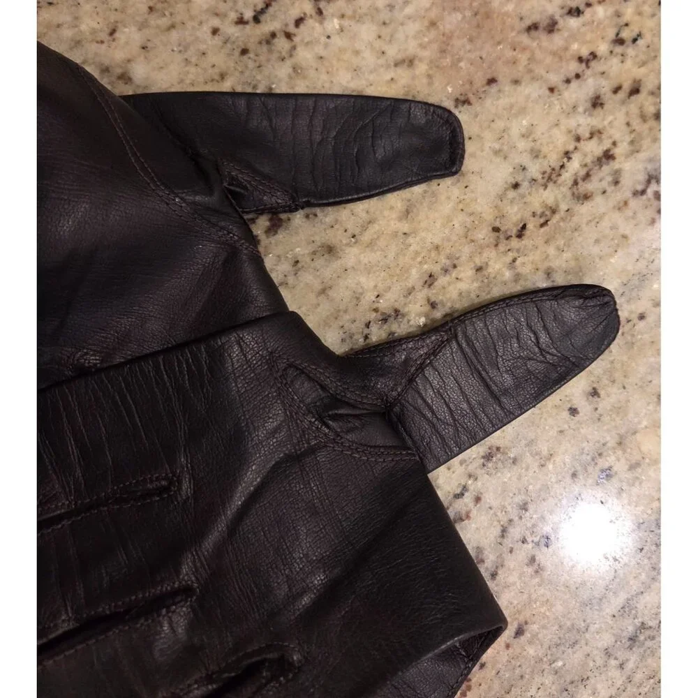 Vintage Womens Size S 6 Brown Leather Formal 13